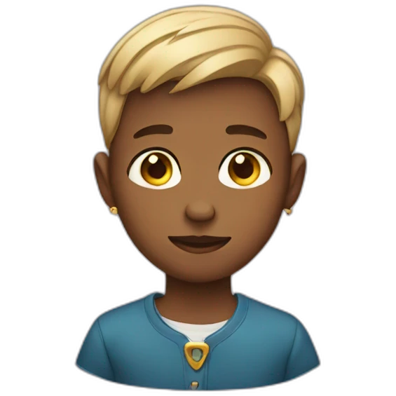 Boy with earrings  emoji