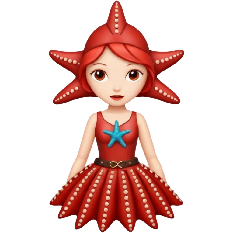 Starfish in leather fetish dress emoji