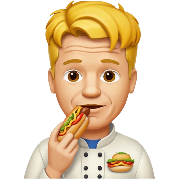 gordon ramsay eat hotdog emoji