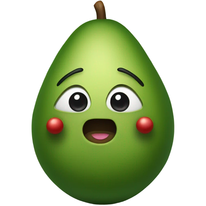 Avocado with Christmas tree emoji