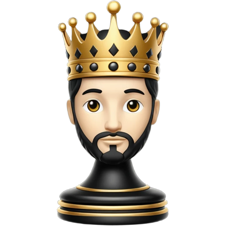 Chess king in balck emoji