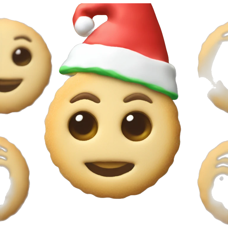 Sugar cookie with elf hat on it  emoji