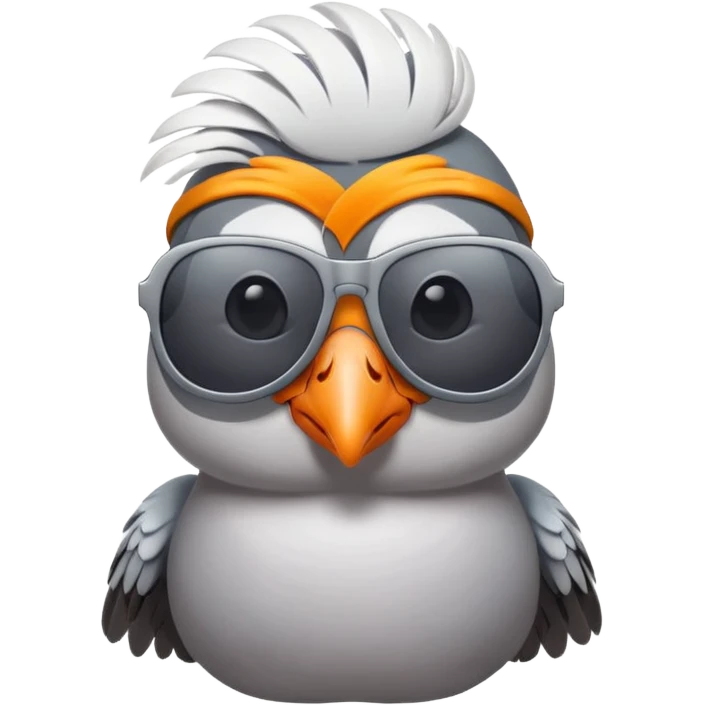 una paloma cool con lentes de sol emoji