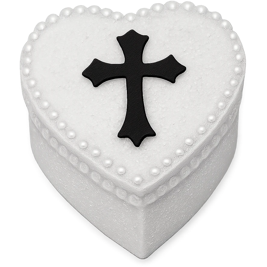 white sparkly goth object, remove background emoji