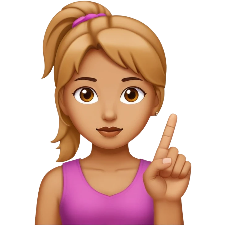 Girl holding middle finger  emoji