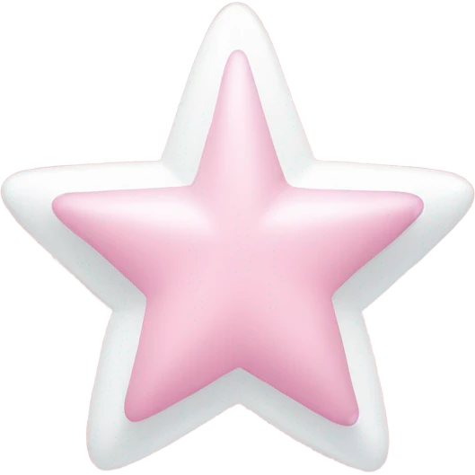 light pink star with a white ribbon around it emoji
