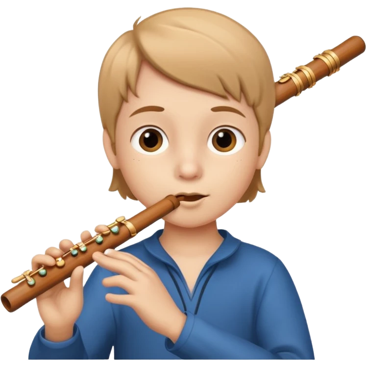 kid plays flute emoji