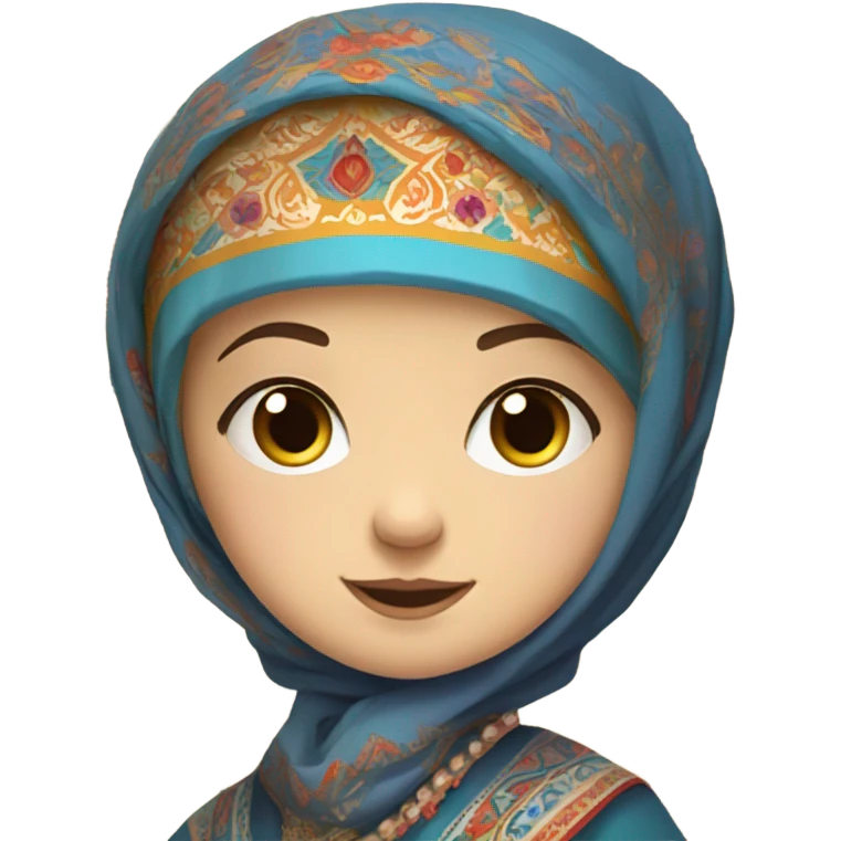 Russian girl in traditional clothes  emoji