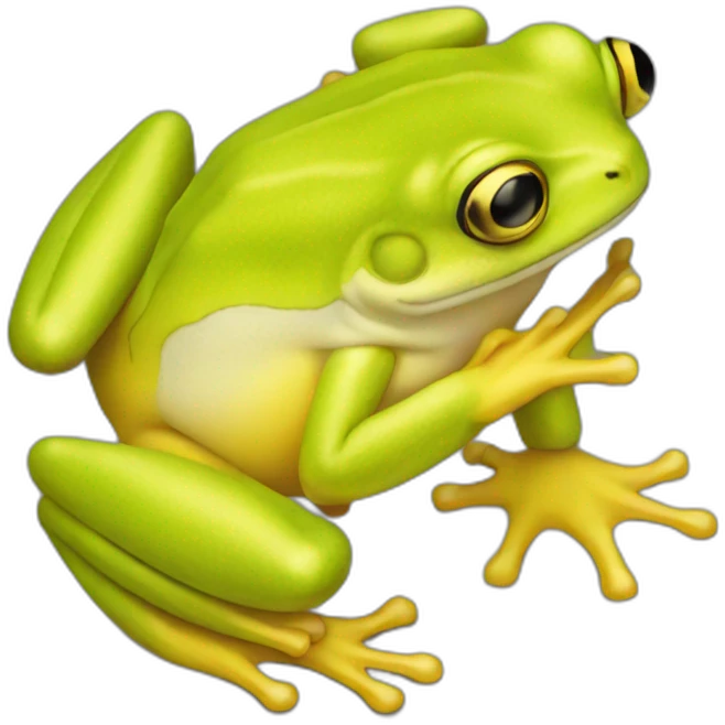 Yellow frog emoji