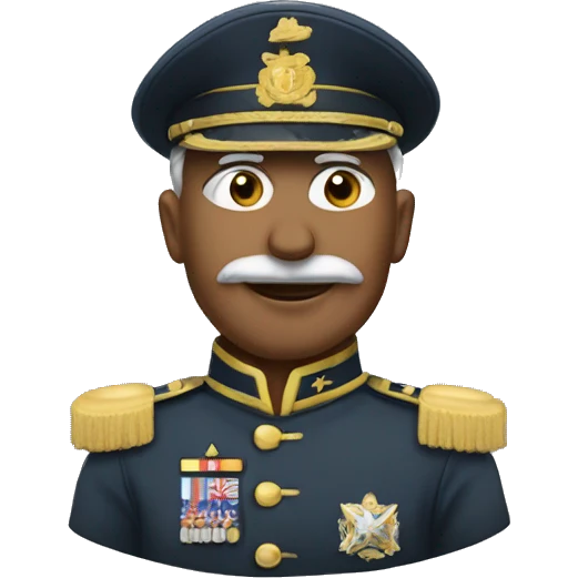 War general in uniform saluting emoji