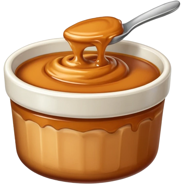 Dulce de leche in a ramekin emoji