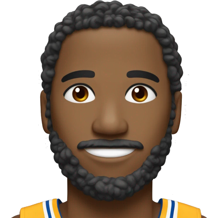 Beau gosse cheveux bouclés qui fait du basket emoji