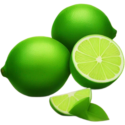 Limes on the ground in front of a supermarket  emoji