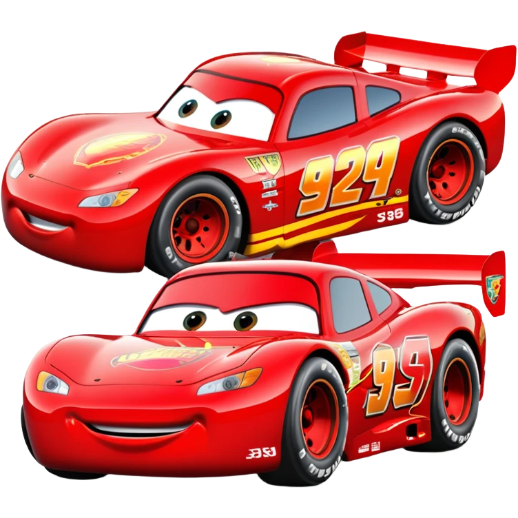 Lightning McQueen red race car emoji