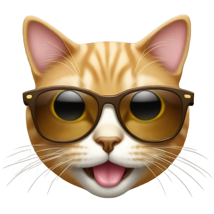 cat with sunglasses sticking tongues out  emoji