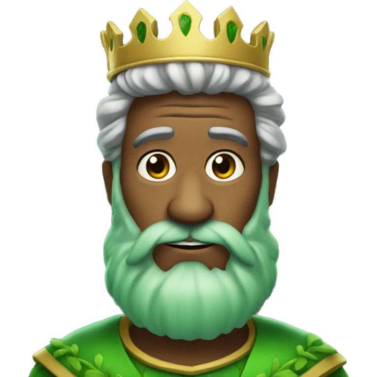 Green beard king  emoji