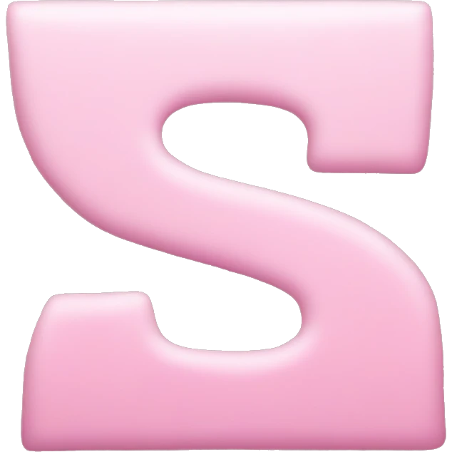 Light Pink fuzzy Letter S emoji