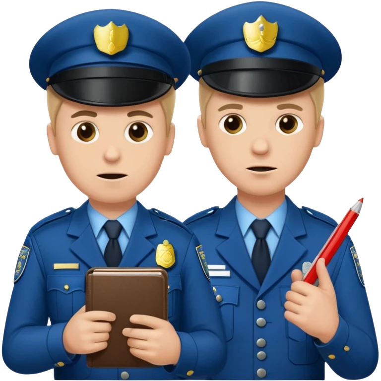 show two british policemen, with one who looks like Nicolas Angel from Hot Fuzz holding a notebook, pointing at the other and saying "what he said" emoji