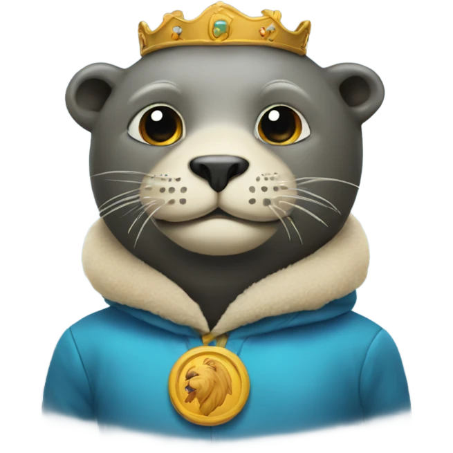 seal wearing a lion costume emoji