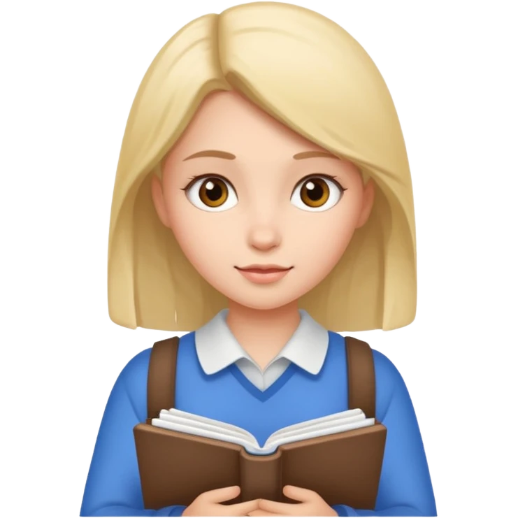 girl with notebook emoji