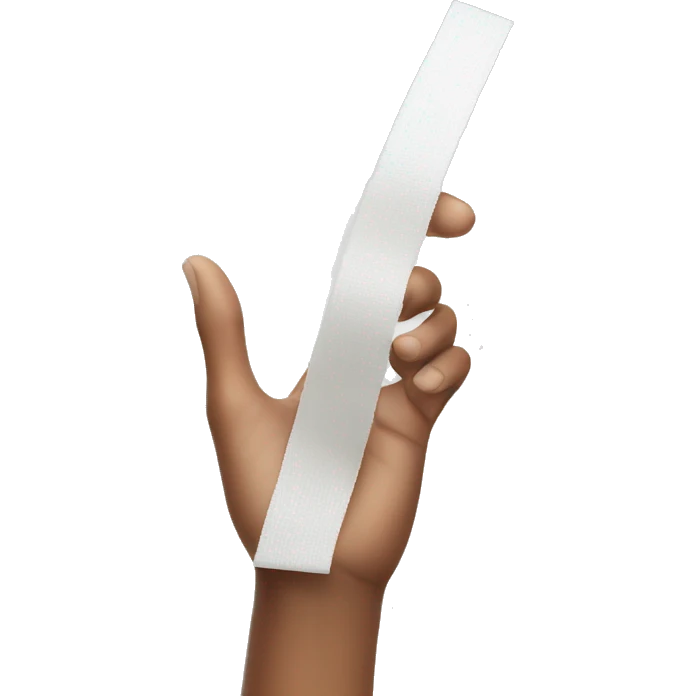 White handtape in a open hand emoji