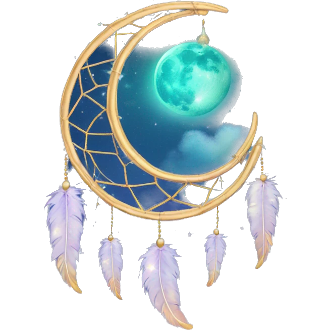 Sparkly moon-and-stars-galaxy-dreamcatcher emoji