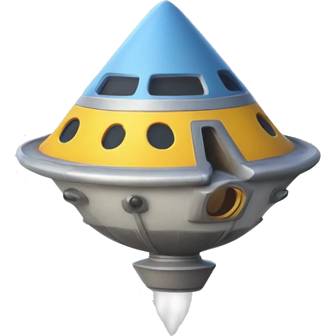 alien spaceship rocket ship shaped birdhouse emoji