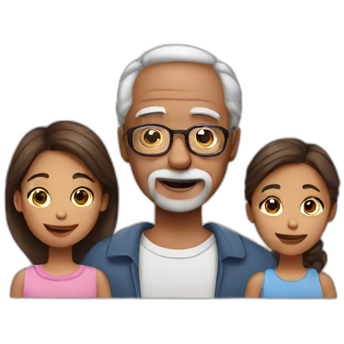 1 grandfather 3 daughter 1 grandson  emoji