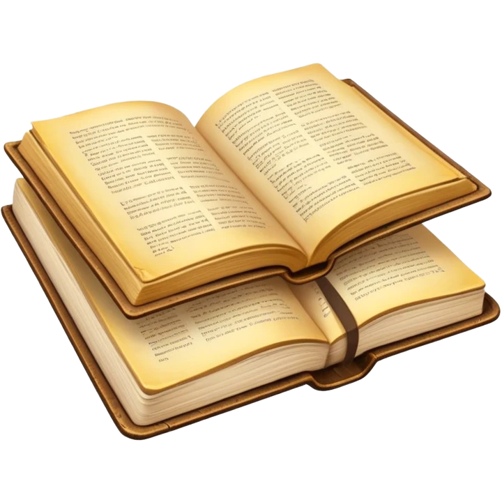 open book lying on a wooden table emoji