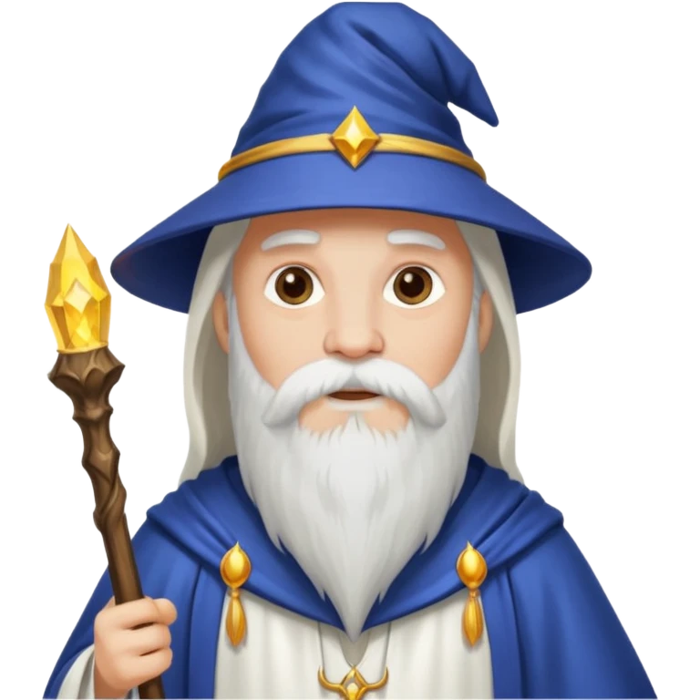 A wizard in white emoji