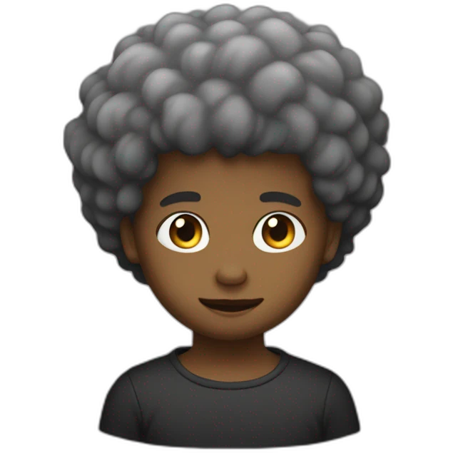 Garçon coup afro emoji