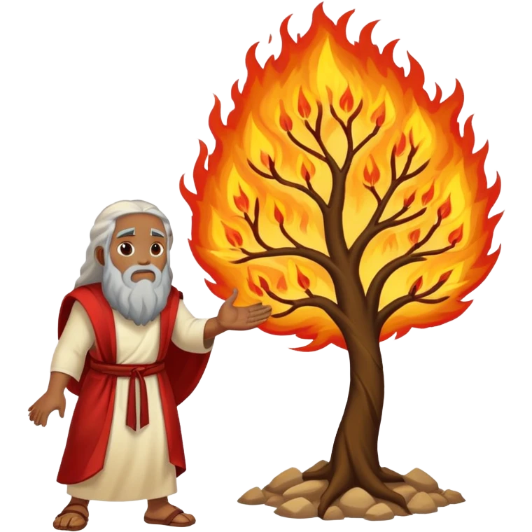 moses encountering the burning bush emoji