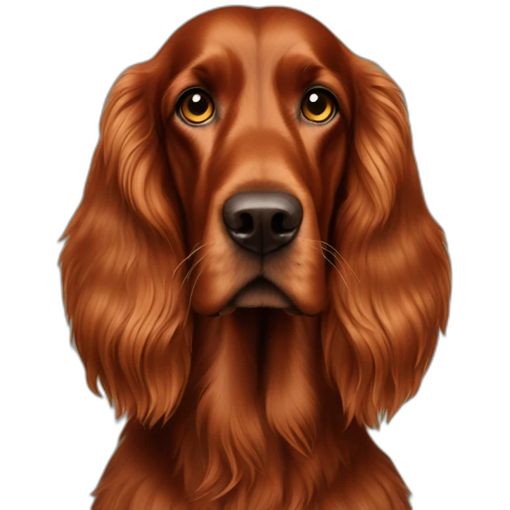 Dog irish setter full-height emoji