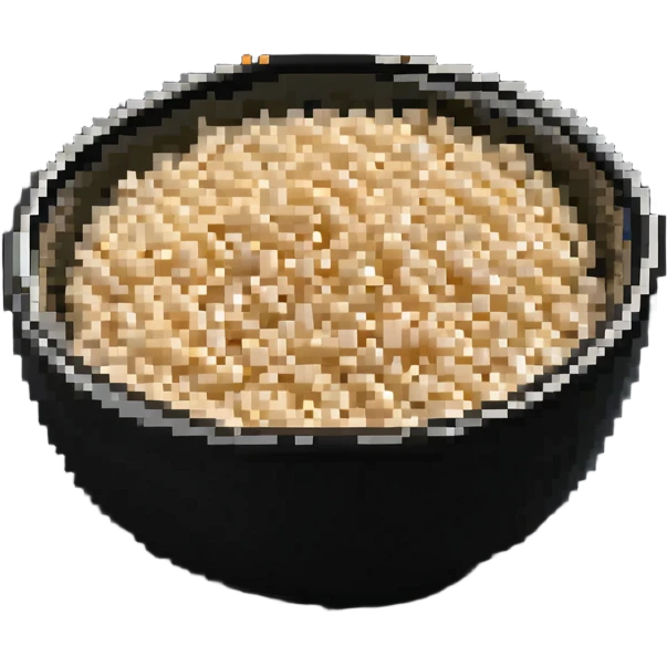 Small ceramic bowl filled with tiny sesame seeds emoji