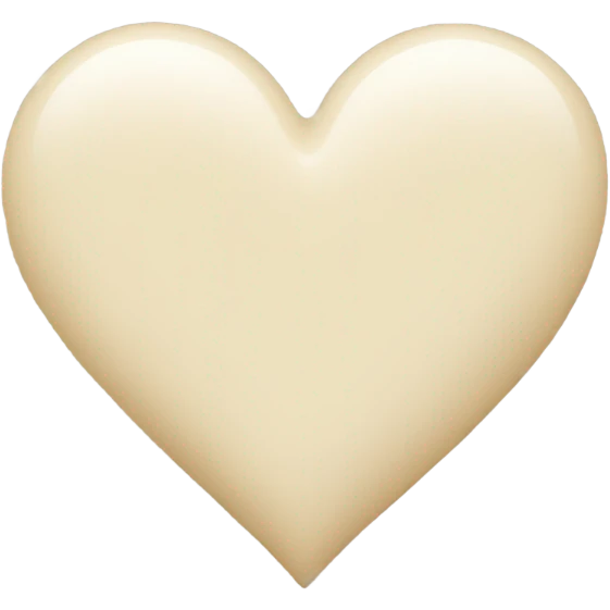 cream colored heart emoji
