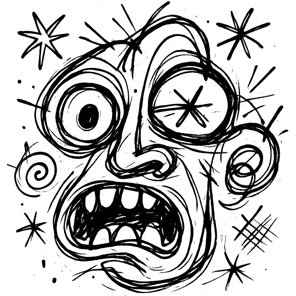 abstract face emoji