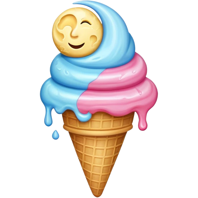 Ice-Cream Moon emoji