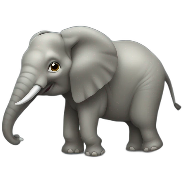 Fourmi sur éléphant emoji
