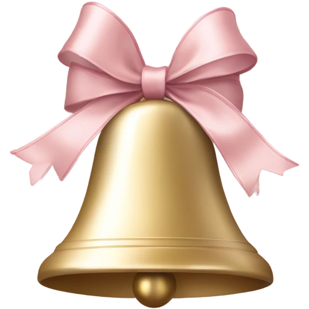 Light pink Christmas bells emoji