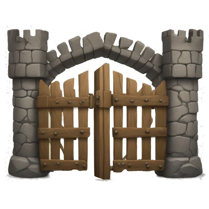 wooden medieval castle gate emoji