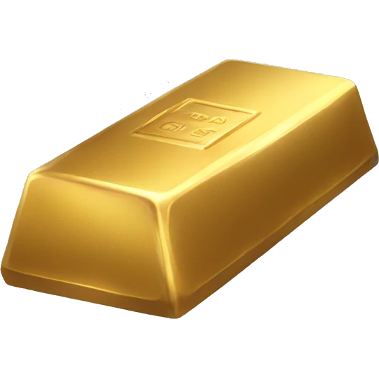 gold bars without inscriptions emoji
