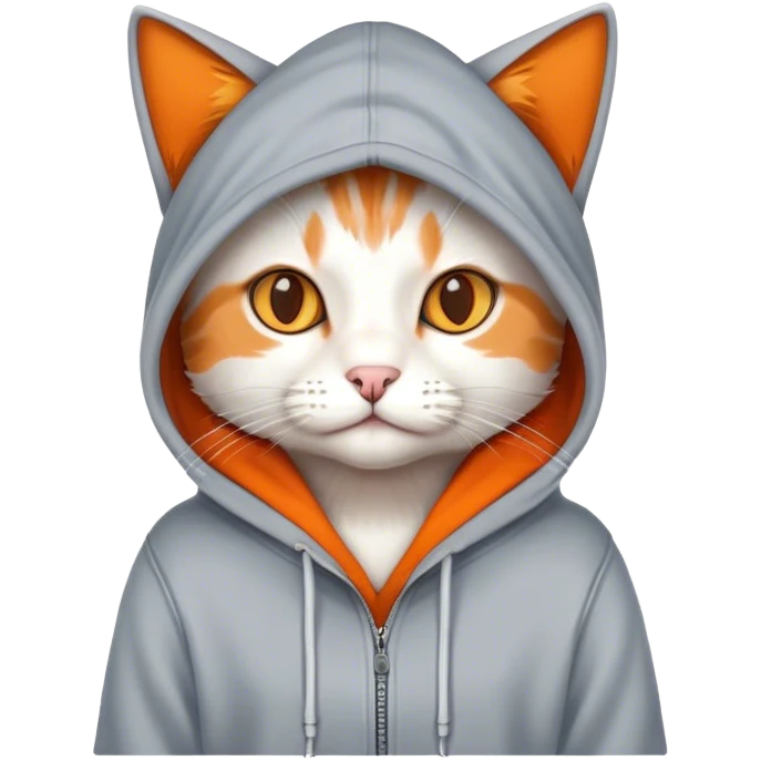 Cat in hoodie  emoji