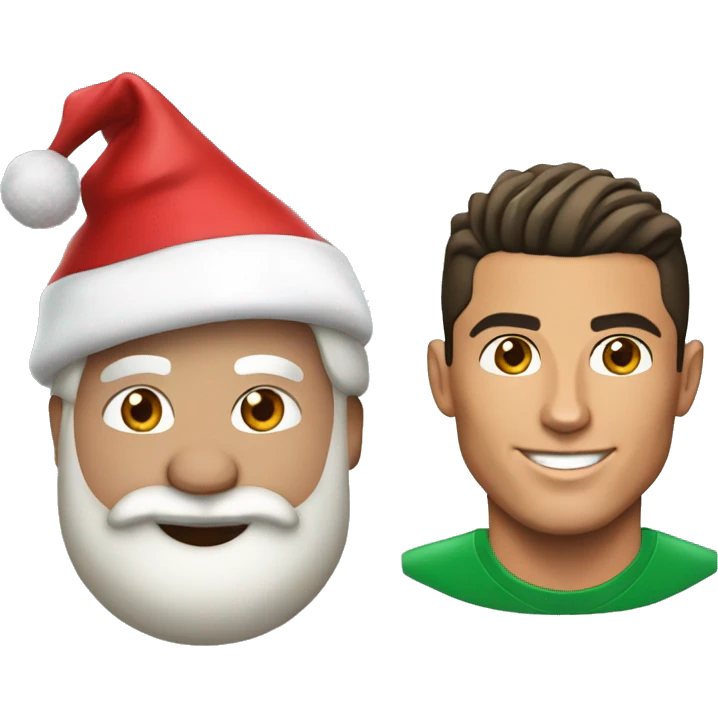 cristiano ronaldo with santa hat emoji