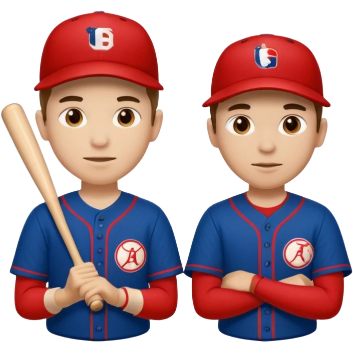 quiero dos equipos enemigos de baseball  emoji
