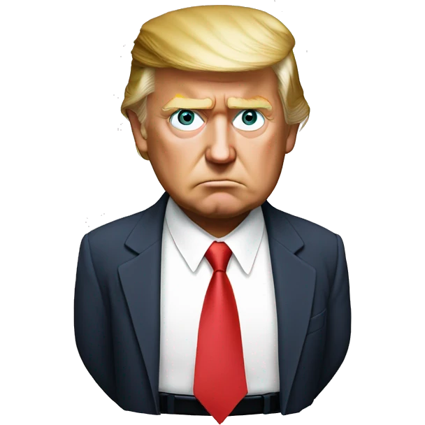 Trump as the saddest person  emoji