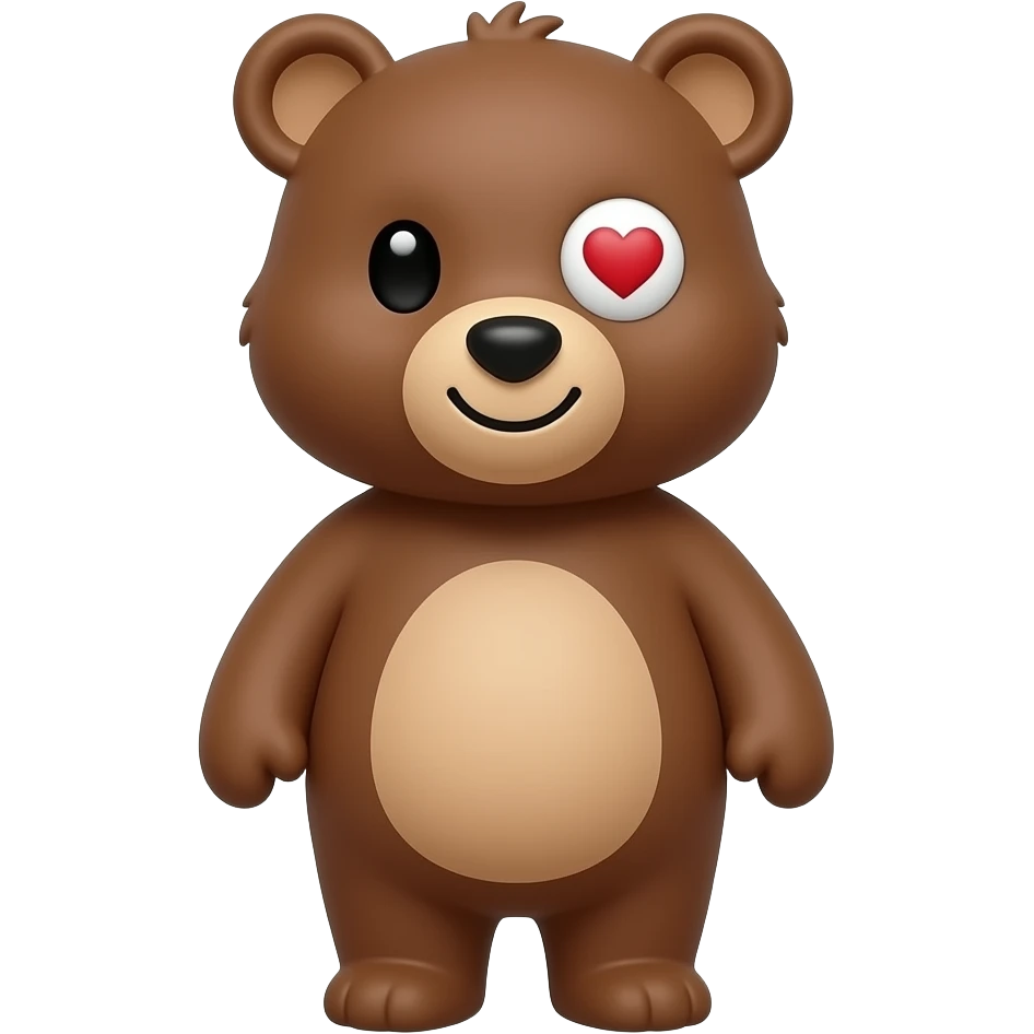 Urso com coração no olho emoji