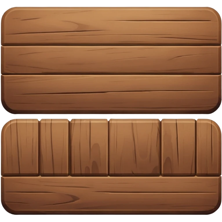 one cartoon like wood plank emoji