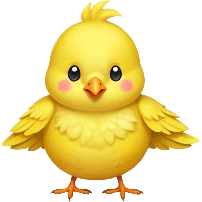 A yellow bird and the lemon on his tummy  emoji