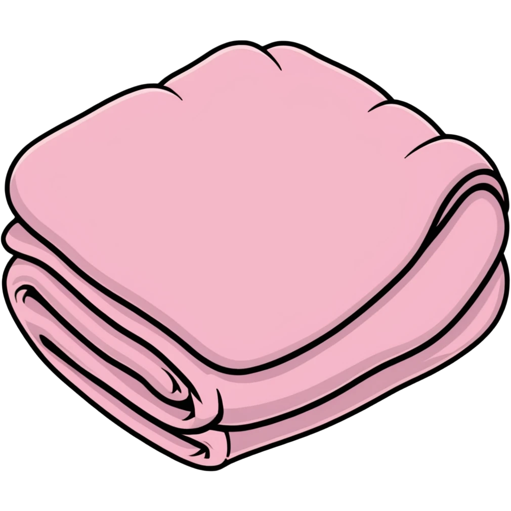 Pink cozy blanket  emoji