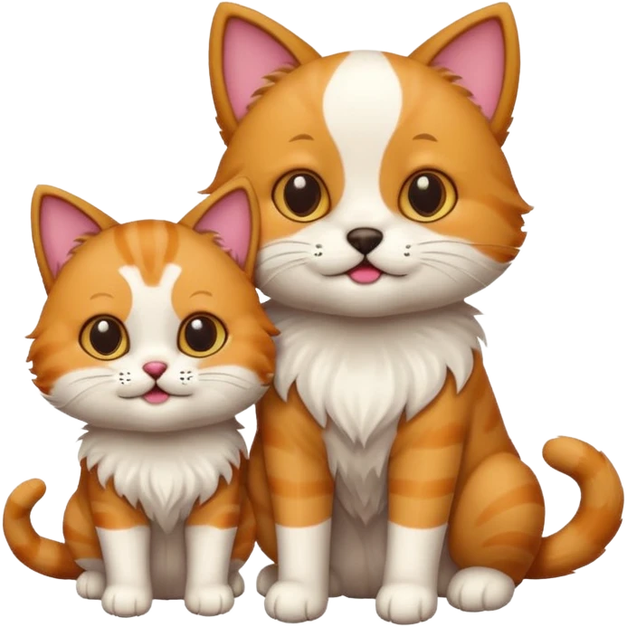 Cat and dog  emoji